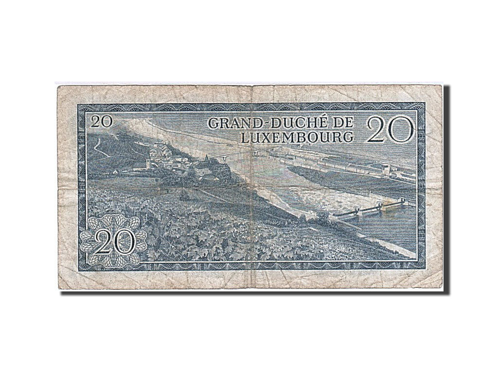 Luxembourg, 20 Francs, 1966, KM #54a, 1966-03-07, VF(20-25), A 995599