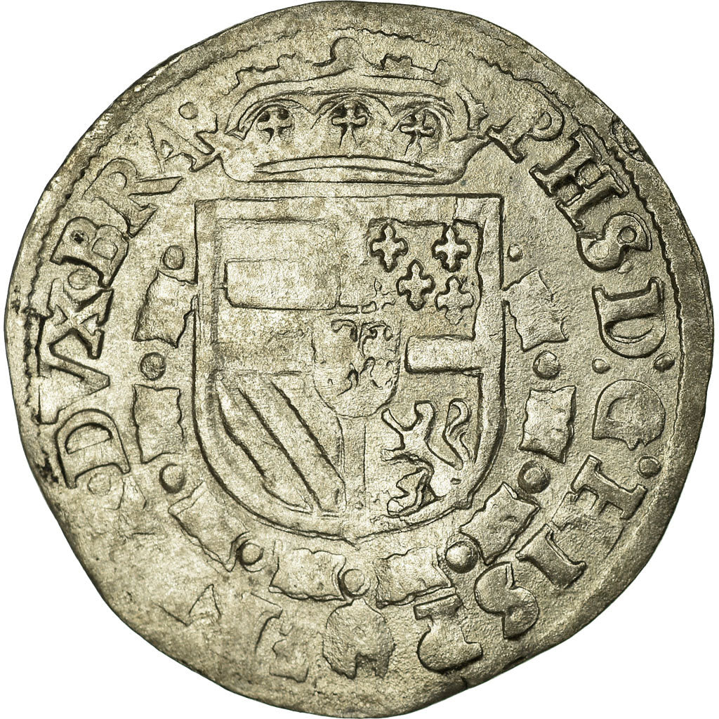 Moneta, Belgio, 1/20 Ecu, 1571, Anvers, BB, Biglione
