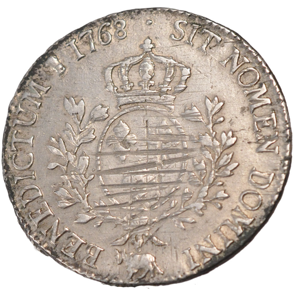 FRANCE, Écu de Béarn au bandeau, ECU, 1768, Pau, KM #518, VF(20-25), Silver, Ga.
