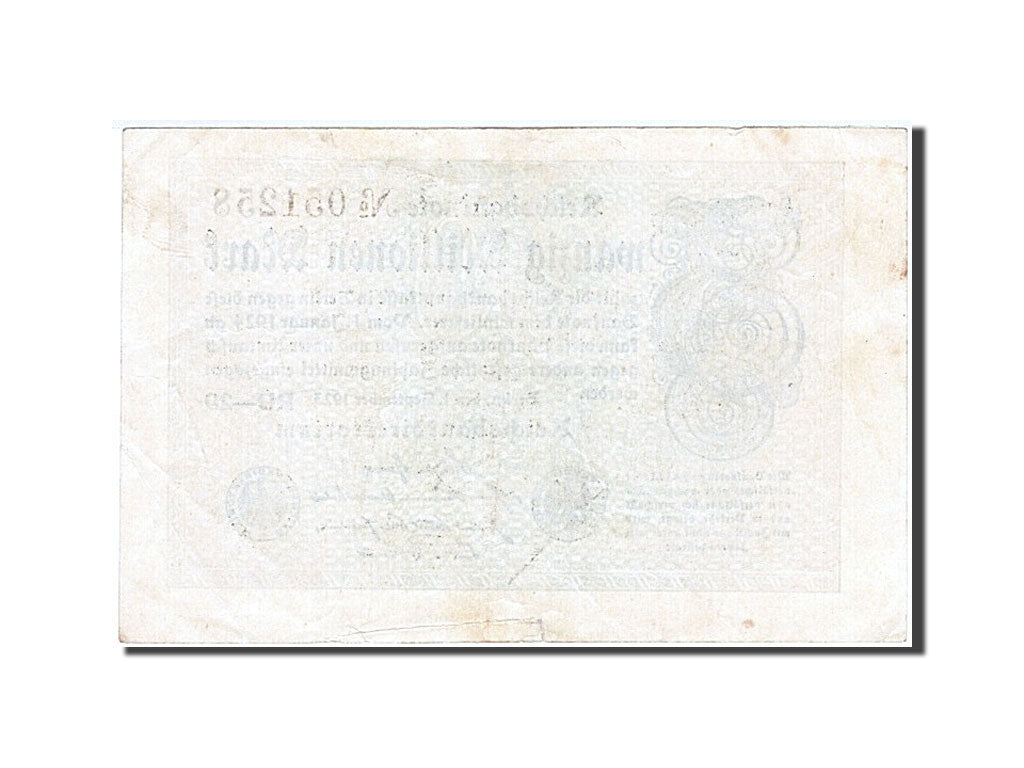 Germany, 20 Millionen Mark, 1923, KM #108b, AU(50-53), 051258