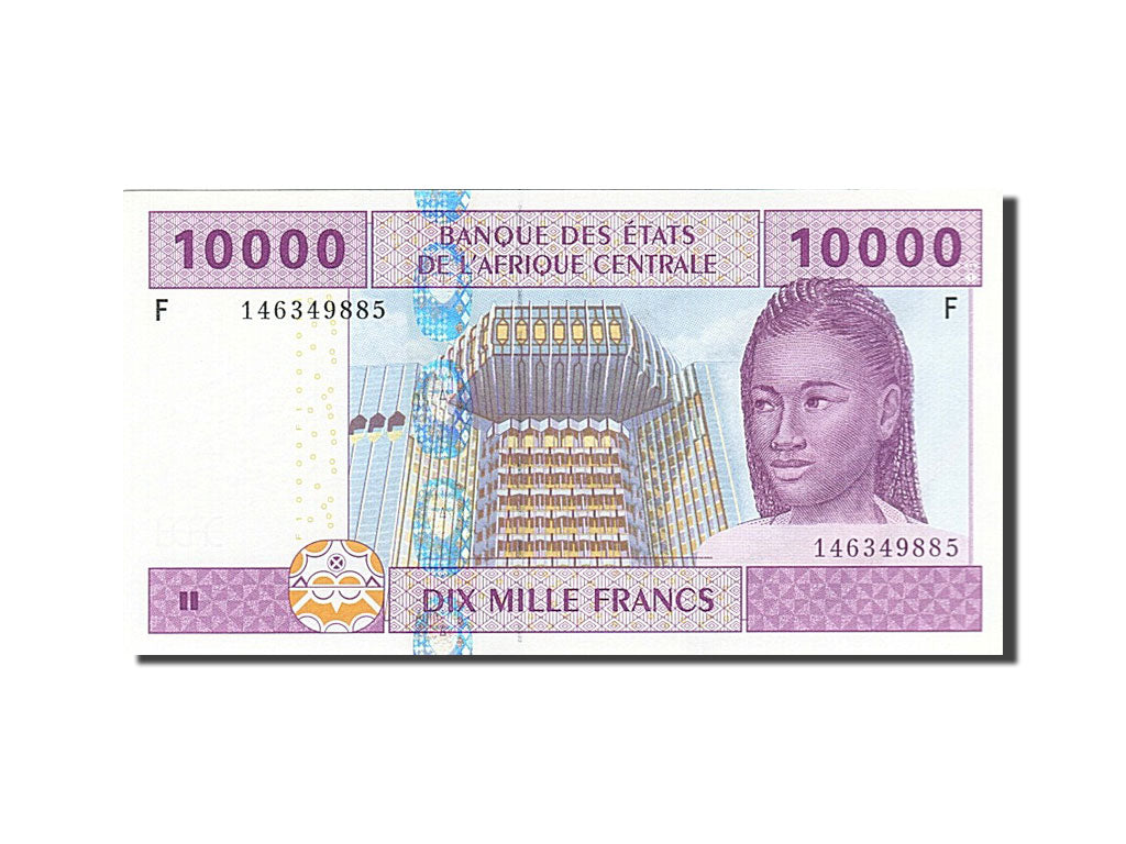 Banknote, Central African States, 10,000 Francs, 2002, UNC(65-70)