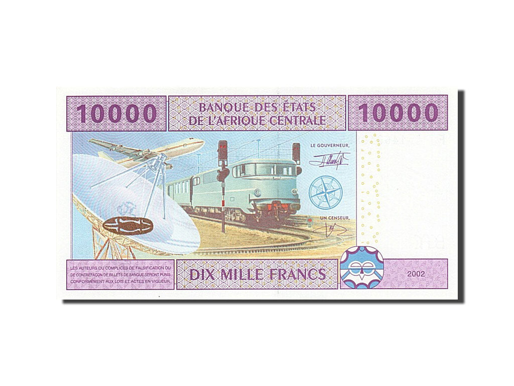 Banknote, Central African States, 10,000 Francs, 2002, UNC(65-70)