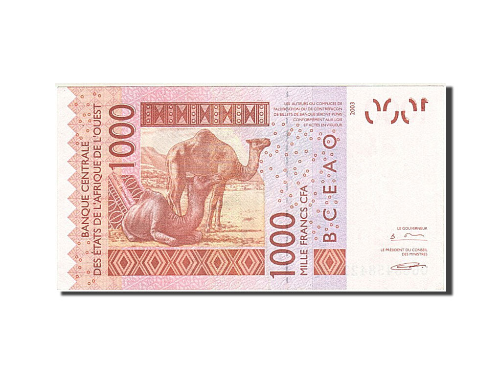 West African States, 1000 Francs, 2003, KM #315Ca, AU(55-58), 06684584225 K