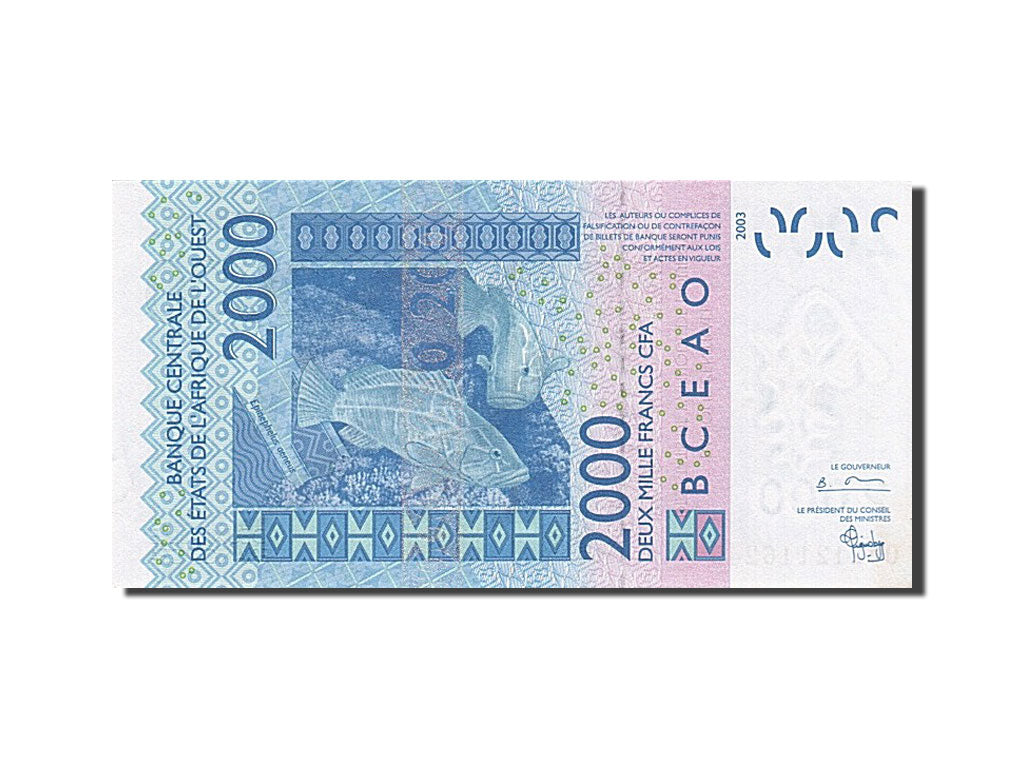 West African States, 2000 Francs, 2003, KM #316Ca, UNC(63), 04212116249 C