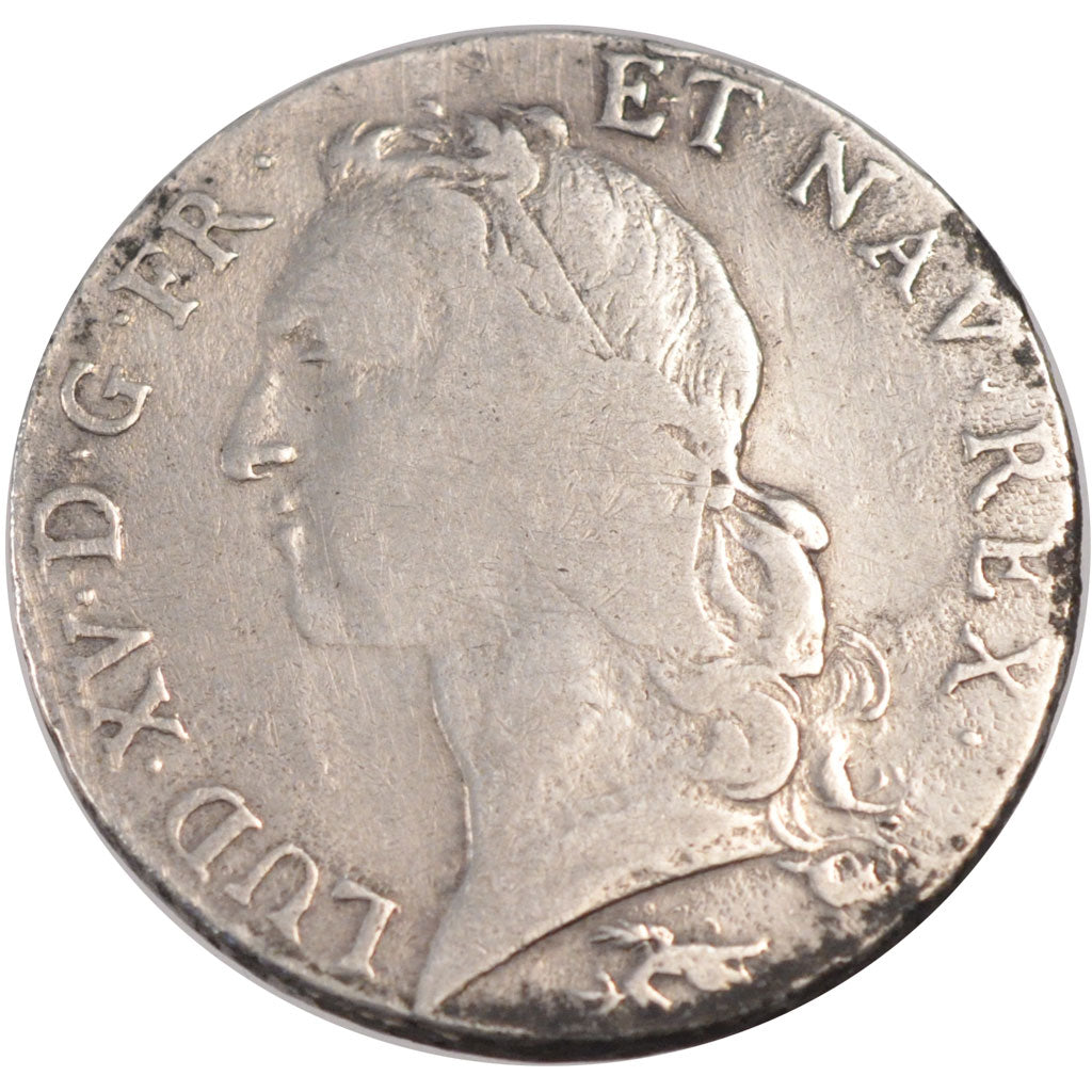 FRANCE, Écu au bandeau, ECU, 1765, Besan, KM #512.28, VF(20-25), Silver, Gadoury