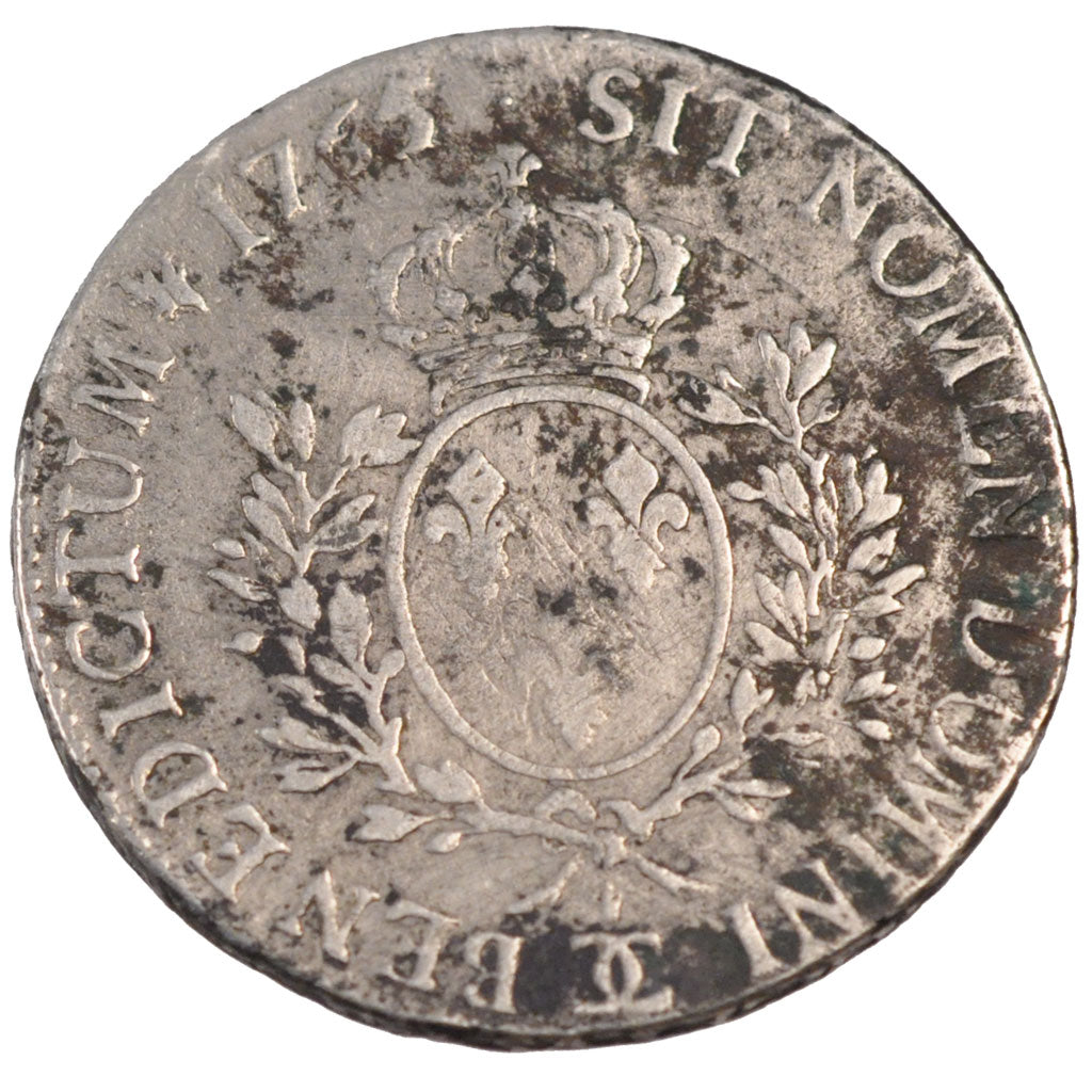 FRANCE, Écu au bandeau, ECU, 1765, Besan, KM #512.28, VF(20-25), Silver, Gadoury