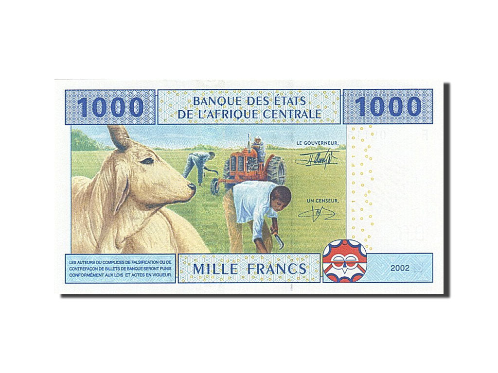 Banknote, Central African States, 1000 Francs, 2002, UNC(63)