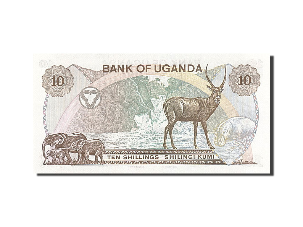 Uganda, 10 Shillings, 1973, KM #6b, UNC(65-70), A/53 860812