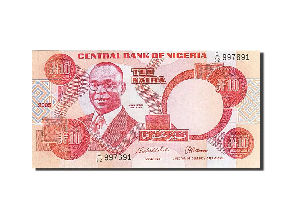Nigeria, 10 Naira, type Alvan Ikoku