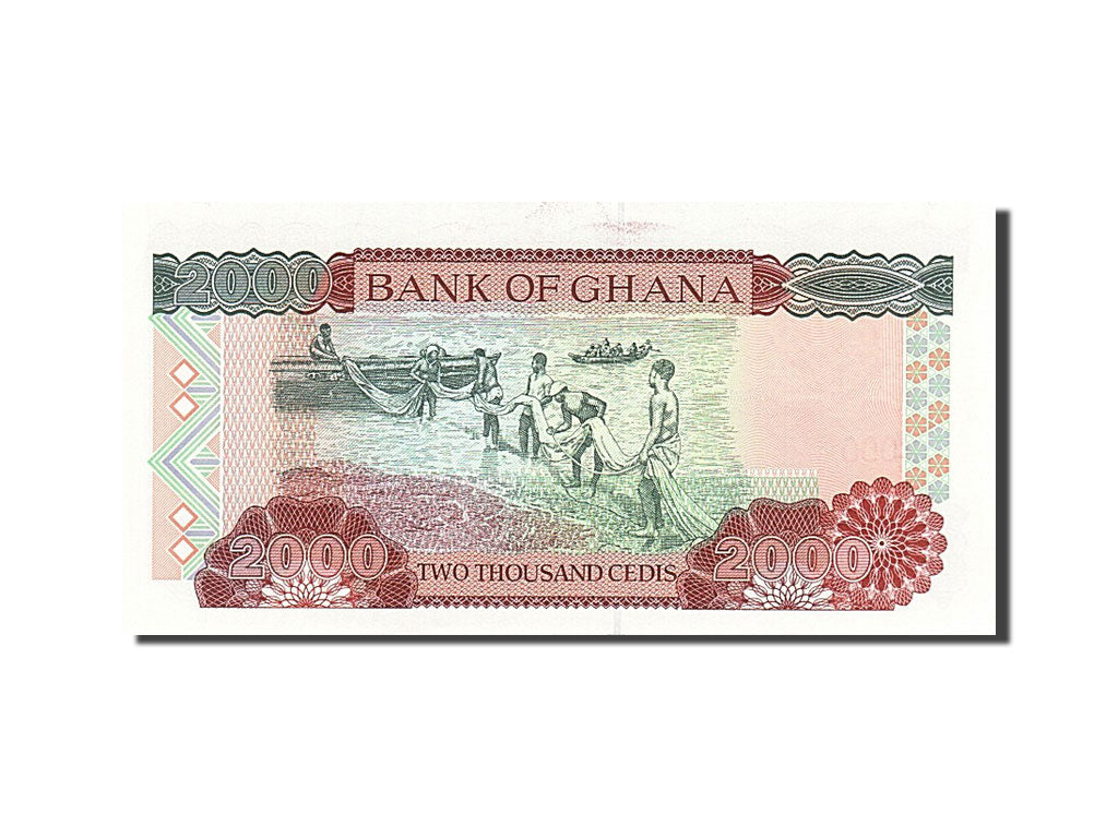 Ghana, 2000 Cedis, 2001, KM #33f, 2001-10-22, UNC(63), KA 2887471