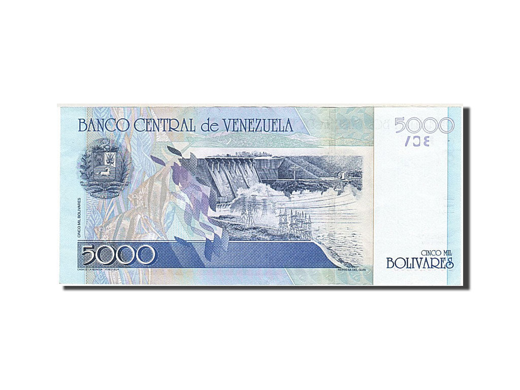 Banknote, Venezuela, 5000 Bolivares, 2002, 2002-08-13, UNC(60-62)