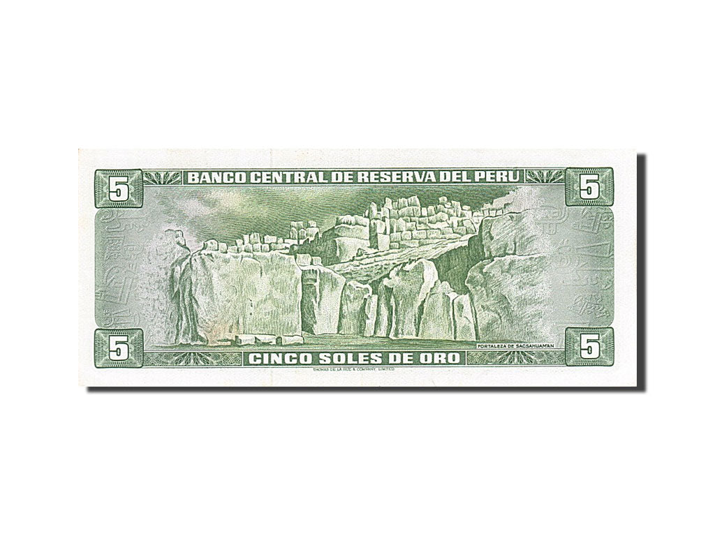 Banknote, Peru, 5 Soles De Oro, 1969, 1969-06-20, UNC(60-62)