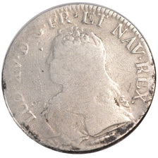 FRANCE, Écu aux branches d'olivier, ECU, 1727, Amiens, KM #486.23, VG(8-10), ...