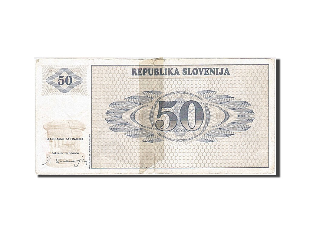 Slovenia, 50 (Tolarjev), 1990, KM #5a, F(12-15), AF 90471114