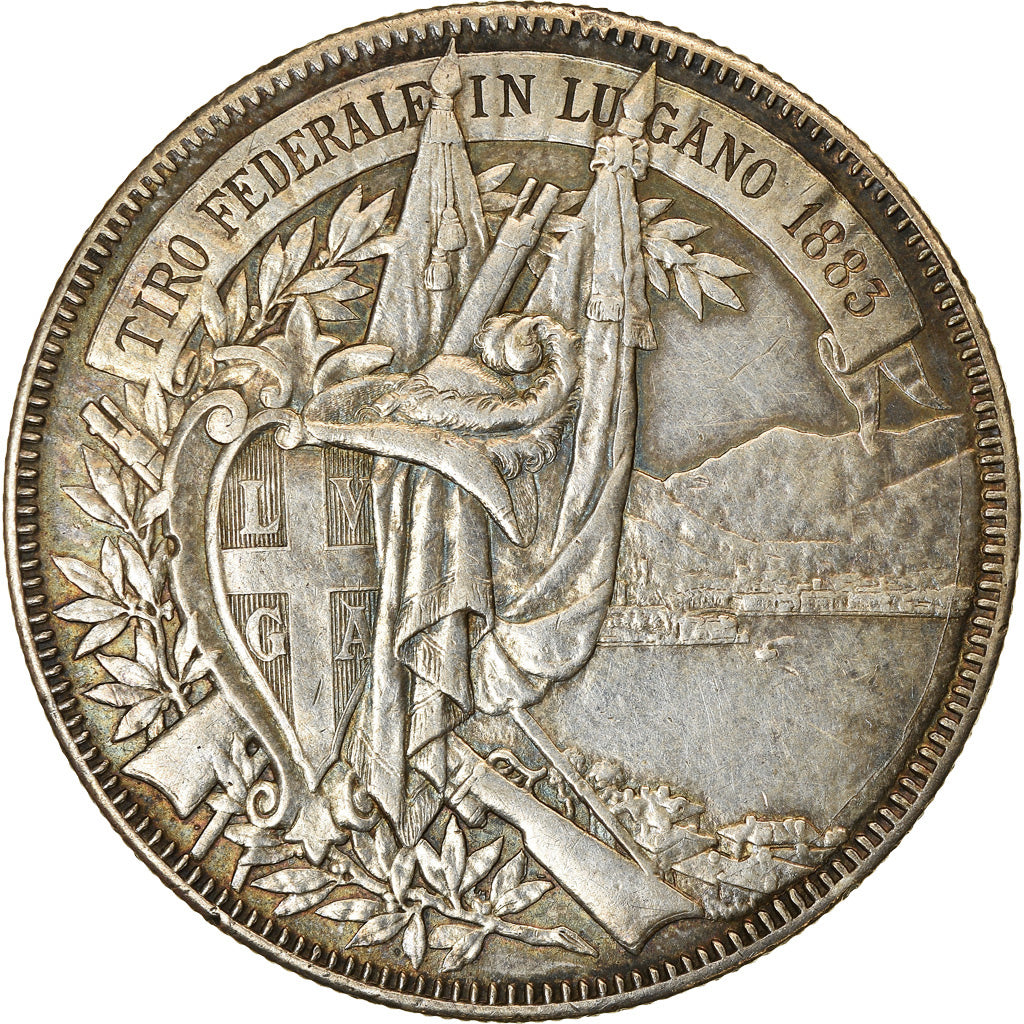 Coin, Switzerland, 5 Francs, 1883, AU(55-58), Silver, KM:S16