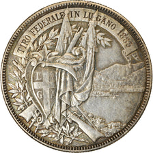Coin, Switzerland, 5 Francs, 1883, AU(55-58), Silver, KM:S16