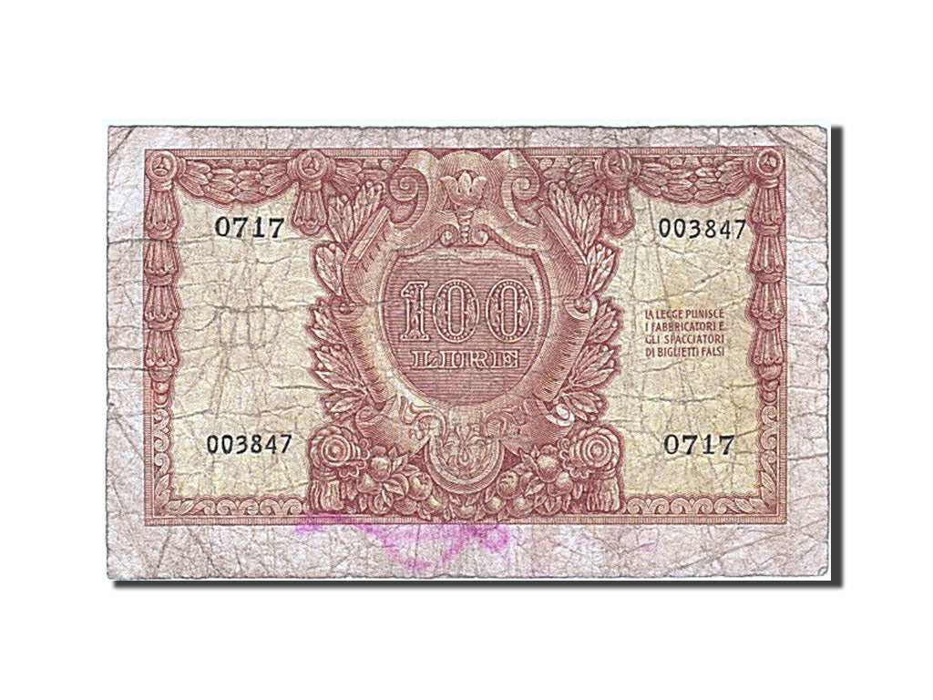 Banknote, Italy, 100 Lire, 1951, 1951-12-31, VG(8-10)