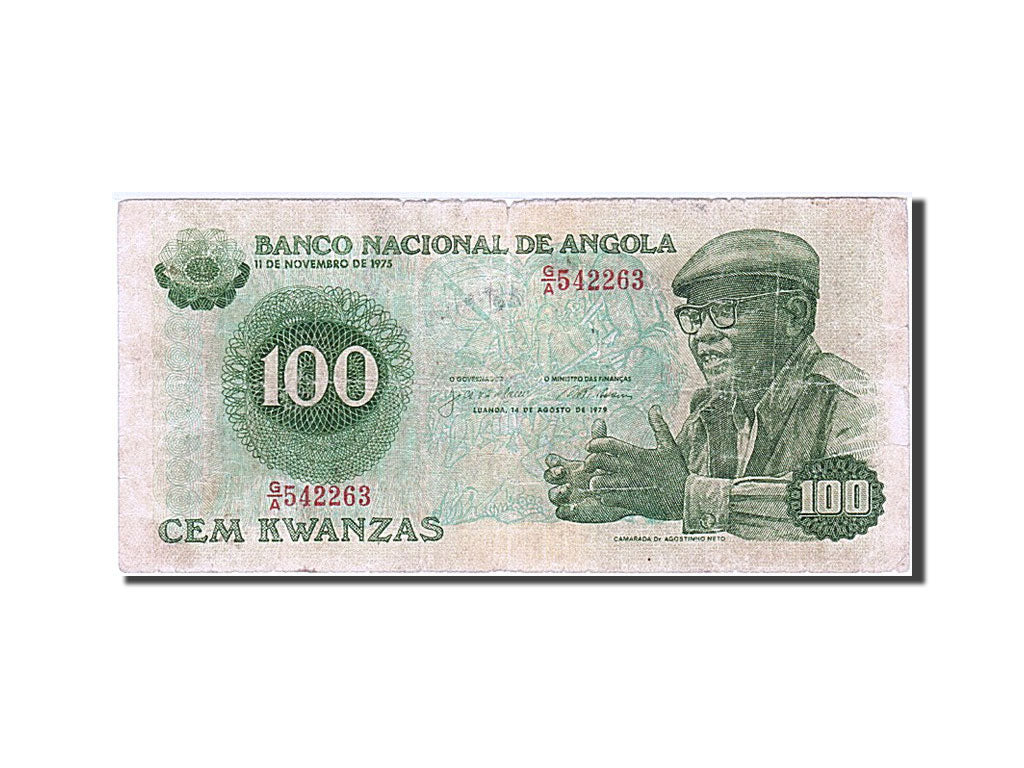 Angola, 100 Kwanzas, 1979, KM #115a, 1979-08-14, VG(8-10), G/A 542263