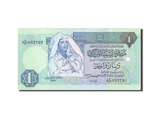 Libya, 1 Dinar, 1988, KM #54, AU(55-58), 057797