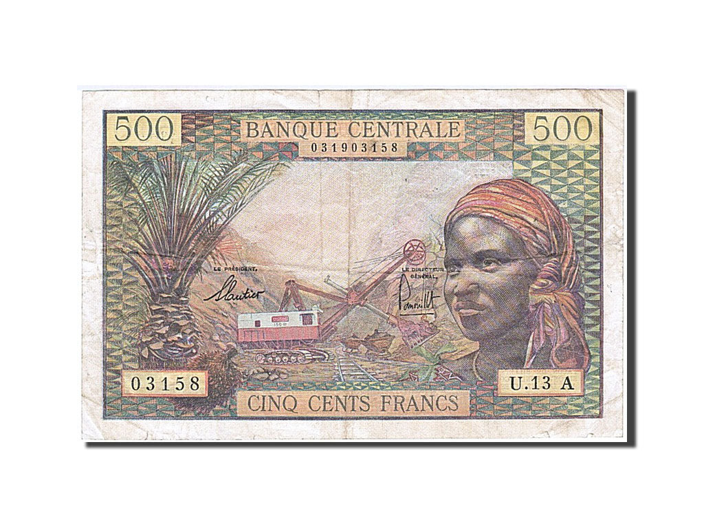 Equatorial African States, 500 Francs, 1963, KM #4e, VF(30-35), U.13 A