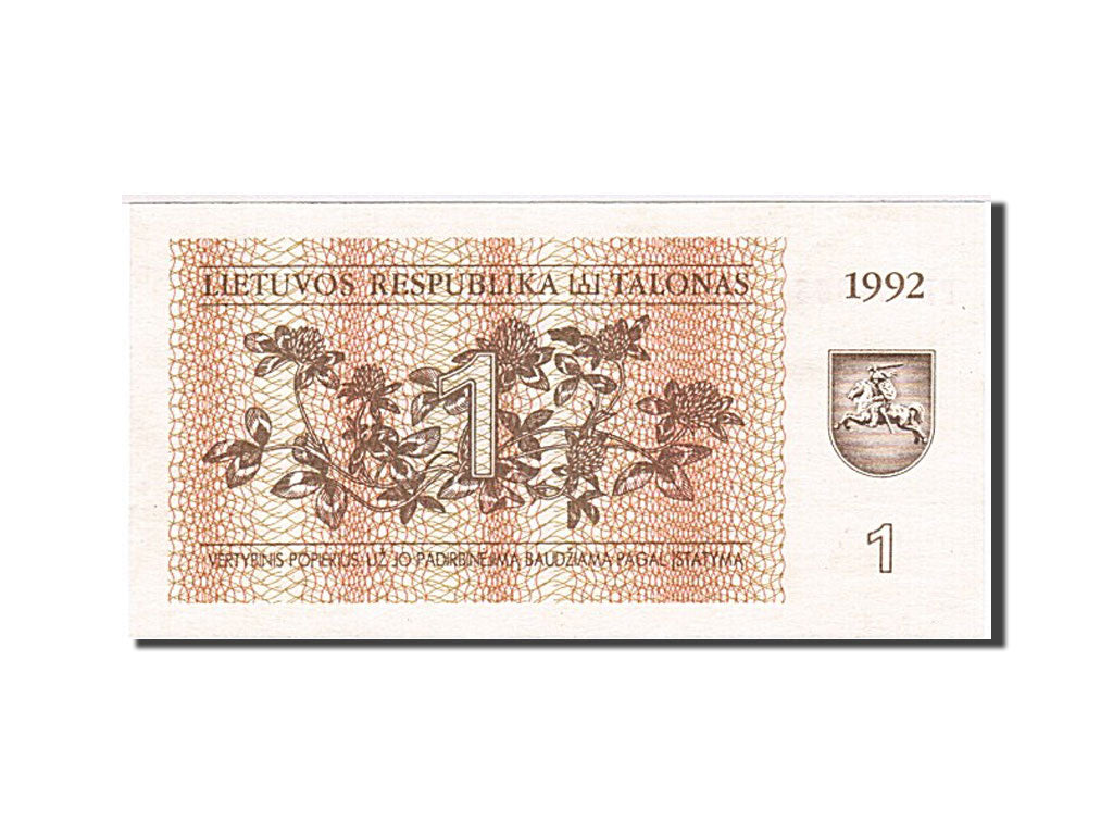 Billete, 1 (Talonas), 1992, Lituania, SC