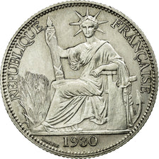 Moneda, Indochina francesa, 20 Cents, 1930, Paris, EBC, Plata, Lecompte:230