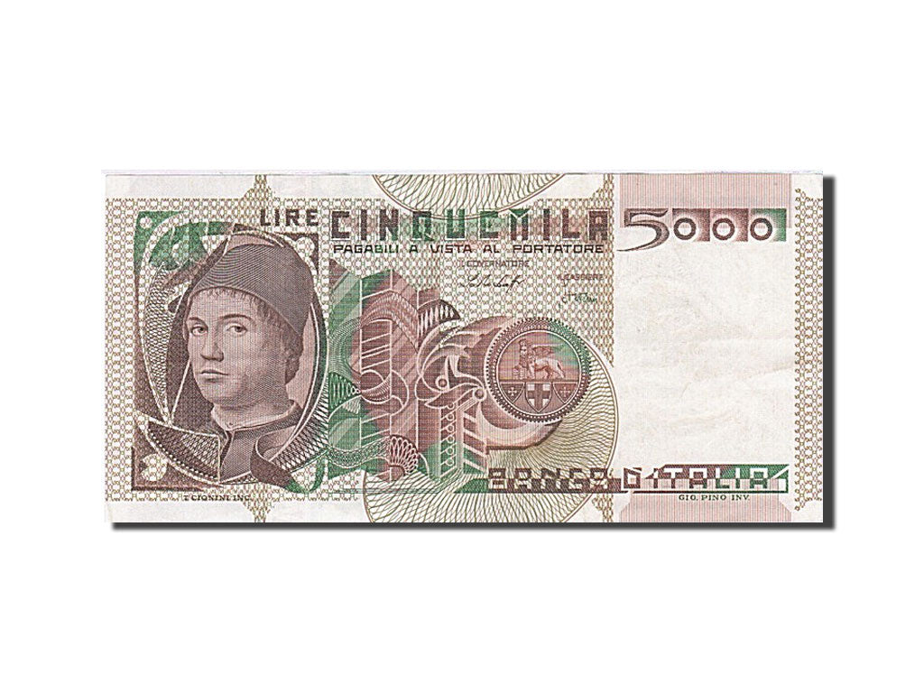 Italy, 5000 Lire, 1979, KM #105a, AU(55-58), AA 785920 E