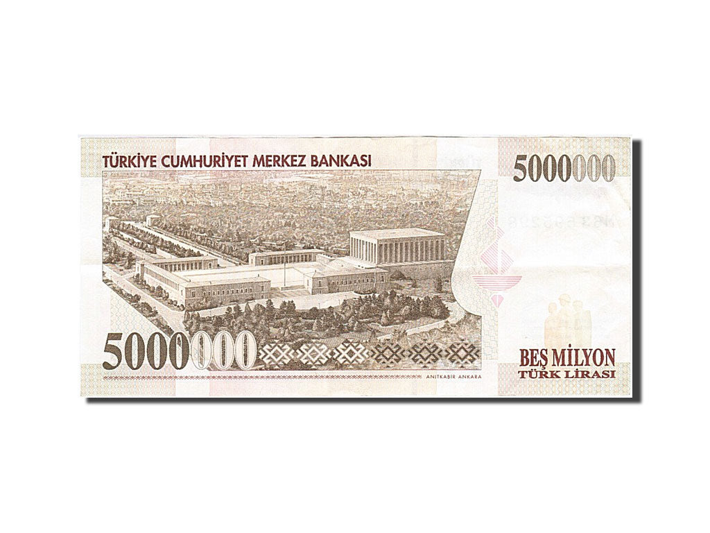 Turkey, 5,000,000 Lira, 1997, KM #210, 1997-01-01, EF(40-45), M63 595298