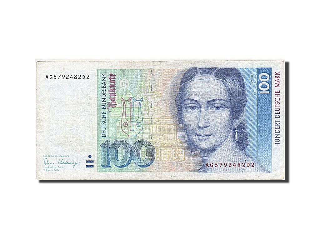 Banknote, GERMANY - FEDERAL REPUBLIC, 100 Deutsche Mark, 1989, 1989-01-02
