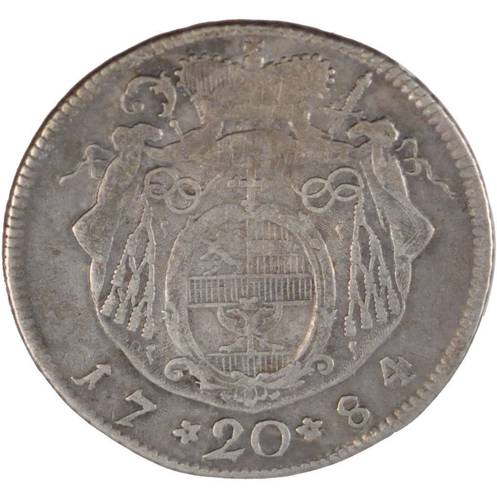 AUSTRIAN STATES, 20 Kreuzer, 1784, KM #431, EF(40-45), Silver, 6.44