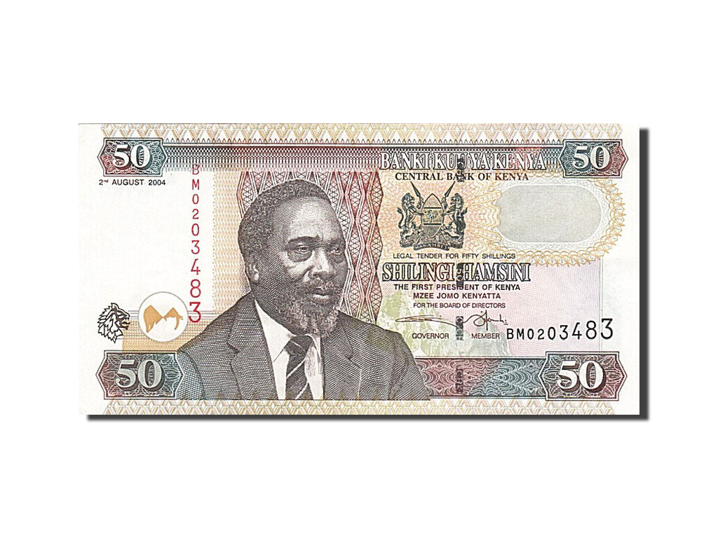 Kenya, 50 Shillings, 2004, KM #41c, 2004-08-02, UNC(60-62), BM 0203483