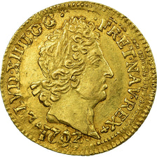 Coin, France, Louis XIV, 1/2 Louis d'or aux 8 L et aux insignes, 1702 Nantes