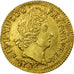 Coin, France, Louis XIV, 1/2 Louis d'or aux 8 L et aux insignes, 1702 Nantes