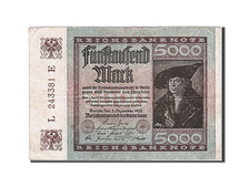 Banknot, Niemcy, 5000 Mark, 1922, 1922-12-02, EF(40-45)