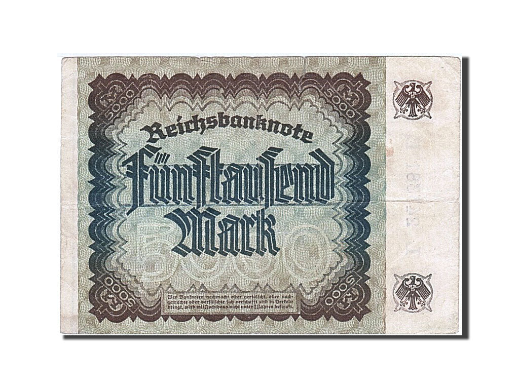 Banknot, Niemcy, 5000 Mark, 1922, 1922-12-02, EF(40-45)