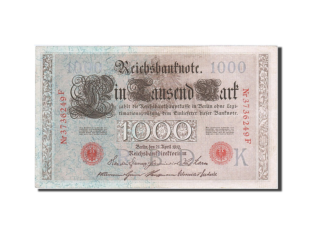 Banknote, Germany, 1000 Mark, 1910, 1910-04-21, AU(55-58)