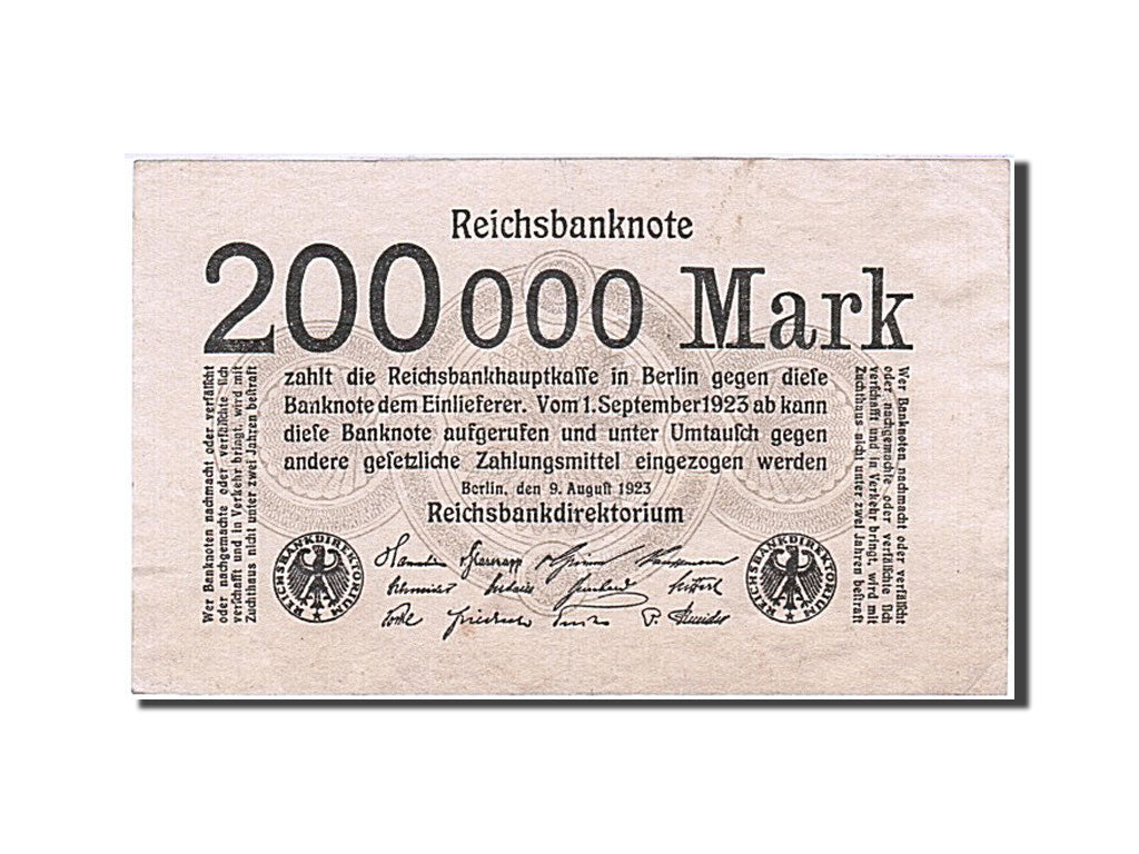 Billet, Allemagne, 200 000 Mark, 1923, SUP