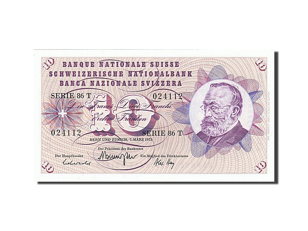 Suisse, 10 Francs, type G. Keller