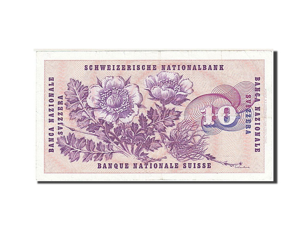 Banknote, Switzerland, 10 Franken, 1977, 1977-01-06, EF(40-45)
