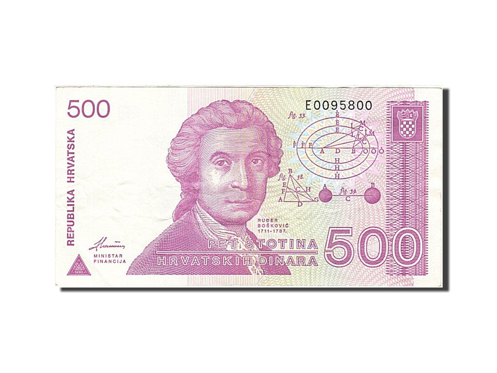 Croatia, 500 Dinara, 1991, KM #21a, 1991-10-08, AU(50-53), E0095800