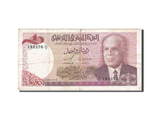 Banknote, Tunisia, 1 Dinar, 1980, 1980-10-15, VF(20-25)