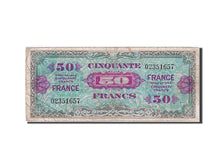 France, 50 Francs, 1945 Verso France, 1944, KM #117a, F(12-15), 02351657,...