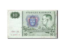 Svezia, 10 Kronor, 1981, KM:52e, 1981, BB+