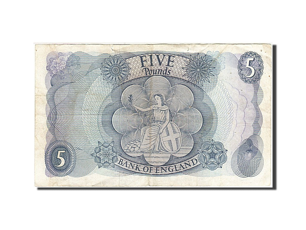 Banknote, Great Britain, 5 Pounds, 1963, 1963-1966, KM:375a, EF(40-45)