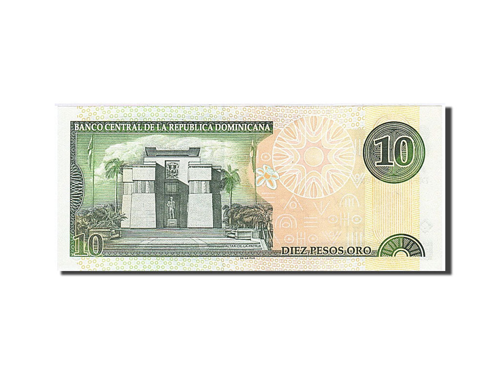 Banknote, Dominican Republic, 10 Pesos Oro, 2001, 2000-2001, KM:165b, UNC(65-70)