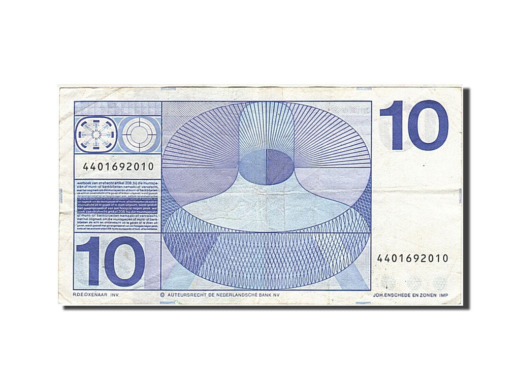 Netherlands 10 Gulden KM:91b 1968-04-25 EF(40-45) 4401692010