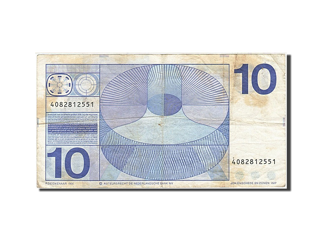 Netherlands 10 Gulden 1968 KM:91b 1968-04-25 F(12-15) 4082812551
