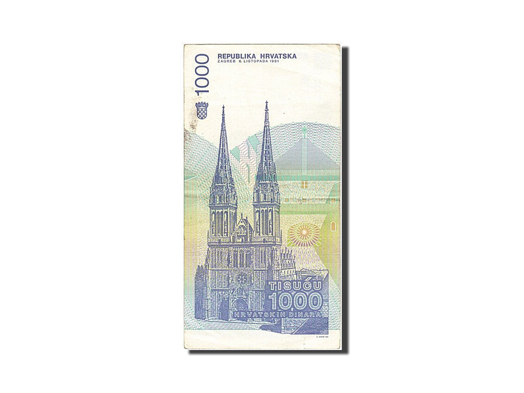 Croatia 1000 Dinara 1991 KM:22a 1991-10-08 EF(40-45) C 2526018