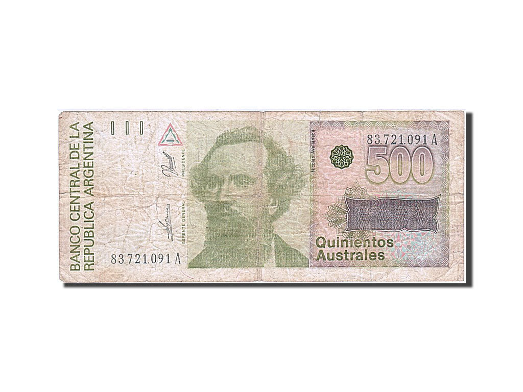 Argentina 500 Australes 1990 KM:328b  VF(20-25) 83721091 A