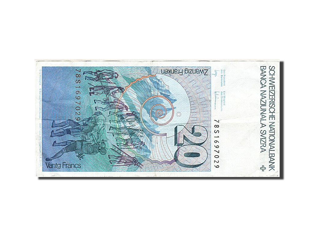 Switzerland, 20 Franken, 1978, KM:55a, 1978, VF(20-25), 78S1697029